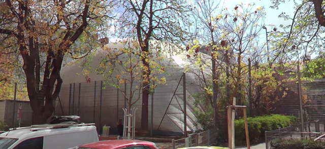 So sah die Traglufthalle vor dem Einsturz aus. | Foto: Google Maps/Screenshot