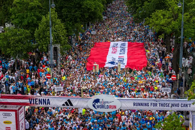 Der „Flagrun“ in Wien ist der Größte in Österreich und zieht jedes Jahr tausende Menschen an. | Foto: Phillip Platzer for Wings for Life