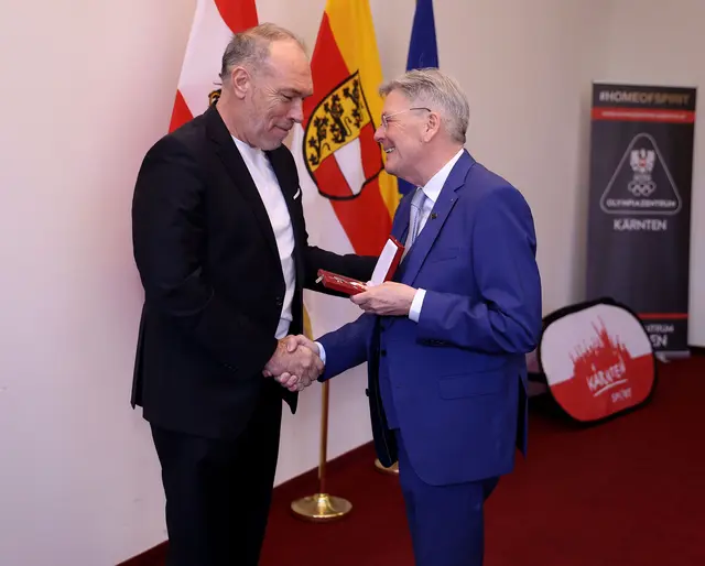 Peter Kaiser: "Michael Kummerer hat den Wörthersee-Halbmarathon über die Jahre zu einer der größten jährlich stattfindenden Sportveranstaltungen Kärntens gemacht." | Foto: LPD Kärnten/Kuess