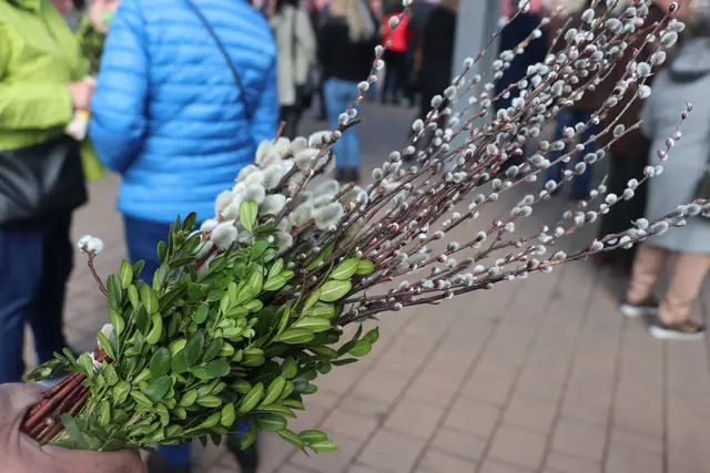 Palmbuschen sind beliebt zu Ostern, bei Mensch und Tier.  | Foto: Edith Ertl