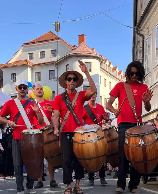 Die Trommler von "Candombe Graz" sind bei der Eröffnung der Leistungsschau am 1. Mai zu hören. | Foto: Candombe Graz