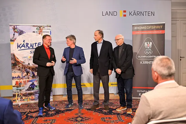 Ulrich Zafoschnig, Arno Arthofer, Christoph Schasché und Anton Leikam | Foto: LPD Kärnten/Helge Bauer