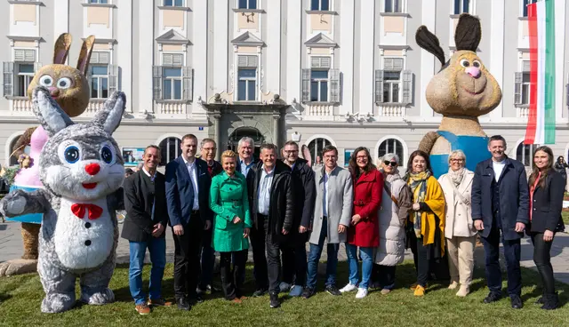 Der Ostermarkt 2026 am Neuen Platz ist offiziell eröffnet worden. | Foto: StadtKommunikation / Zechner