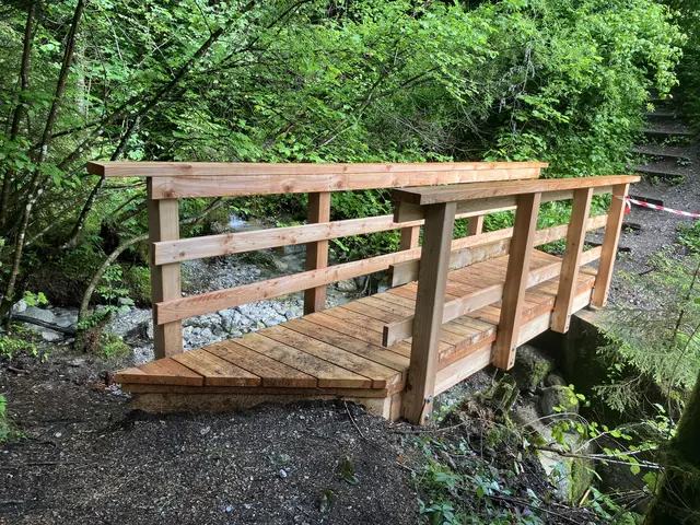 Die neue Fußgängerbrücke im Bereich Mühlauer Bach ist ein Beispiel für die professionelle und unkomplizierte Umsetzung von Projekten in Eigenregie zu Gunsten der Innsbrucker Bevölkerung.  | Foto: Stadt Innsbruck/Amt Wald und Natur	