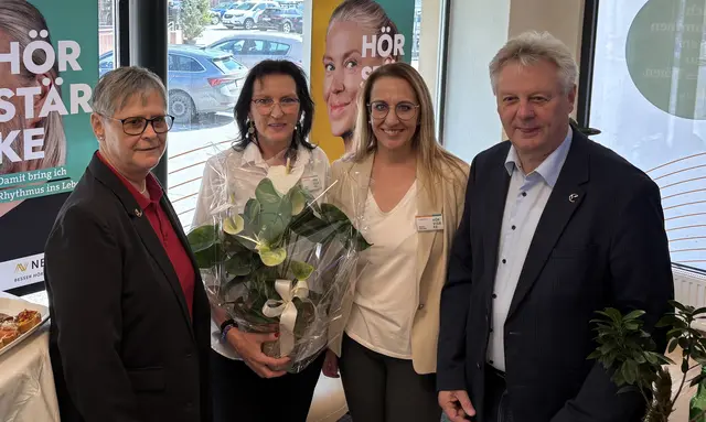 VzBgm. Irmgard Hartlieb, Claudia Rauter, Monika Simschitz und Bgm. Leopold Astner (v.l.) | Foto: Dominik Lach