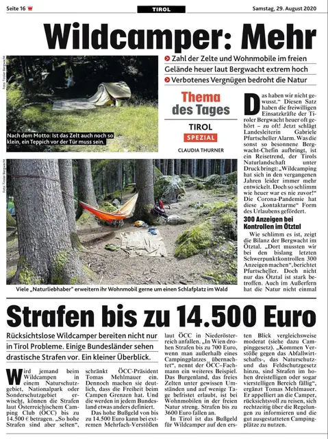 Medien berichten regelmäßig | Foto: TBW Est. Stubai