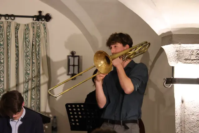 Virtuos: Michael ließ mit seiner Posaune aufhorchen.