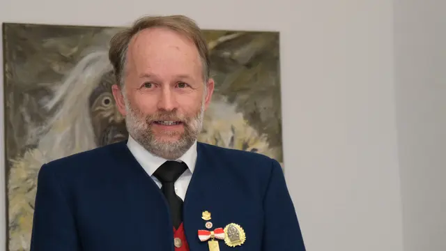 Bezirksobmann Markus Sailer überbrachte die grüße des Trachtenverbandes Oberland mit Außerfern