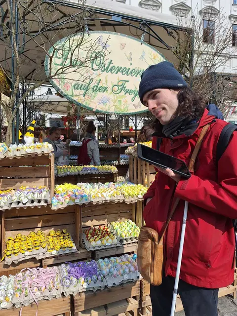 Das Highlight des Altwiener Ostermarkts: Der Ostereierberg. Angeblich soll es der größte Ostereierberg Europas sein. | Foto: Elisabeth Posch