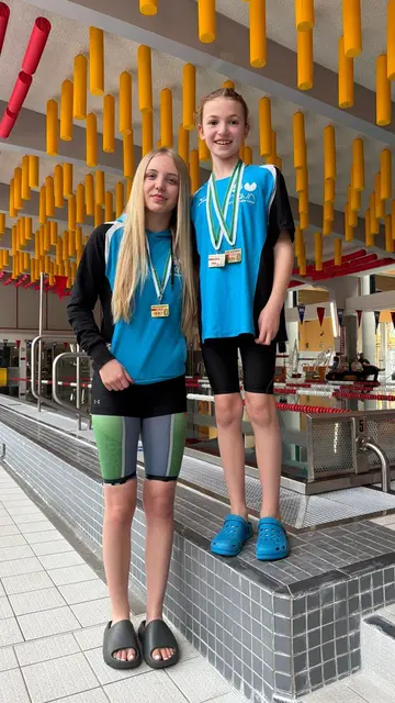 Sophie Nöres (l.) unbd Katharina Reinisch holten Medaillen. | Foto: SV Therme Nova Köflach