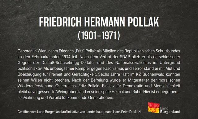 Freiheits- und Widerstandskämpfer Friedrich Hermann Pollak