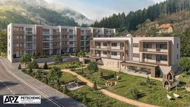 Eine Wohnanlage mit insgesamt neun Wohneinheiten der Landeswohnbau Kärnten soll errichtet werden. | Foto: Architekt Petschenig ZT Gmbh