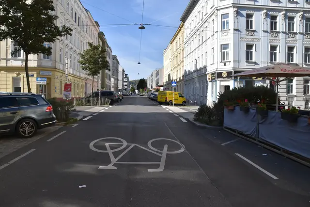 Grüne wollen Fahrradstraße in der Geblergasse sichtbarer machen
