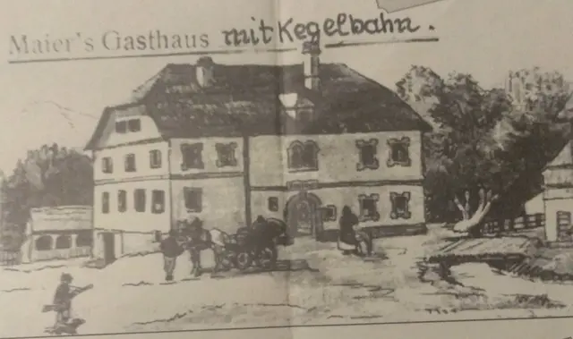 Historische Aufnahme des Gasthofs „Zum Wirth“ – einst klassisches Dorfgasthaus im Ortszentrum. | Foto: Evangelisches Forum Fresach