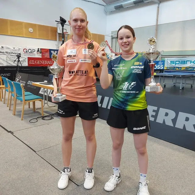 Elina Fuchs und Partnerin Nina Skerbinz holten gemeinsam Bronze im Doppel der Damen. | Foto: Fuchs