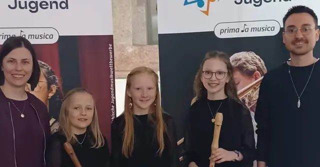 Blockflötentrio holte Gold bei prima la musica