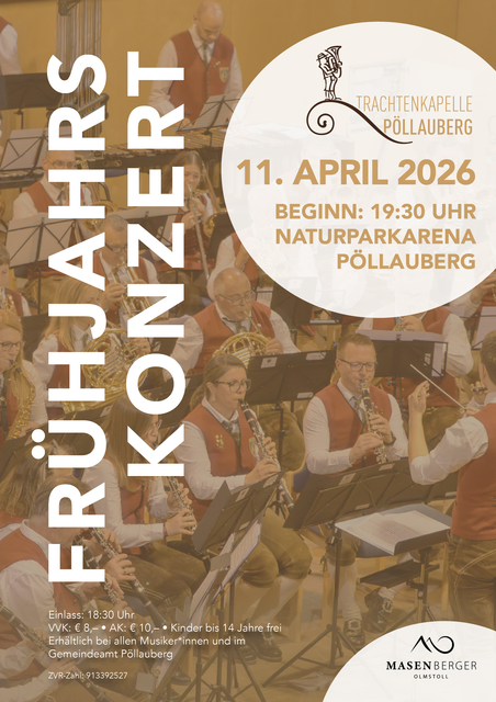 Frühjahrskonzert der Trachtenkapelle Pöllauberg
