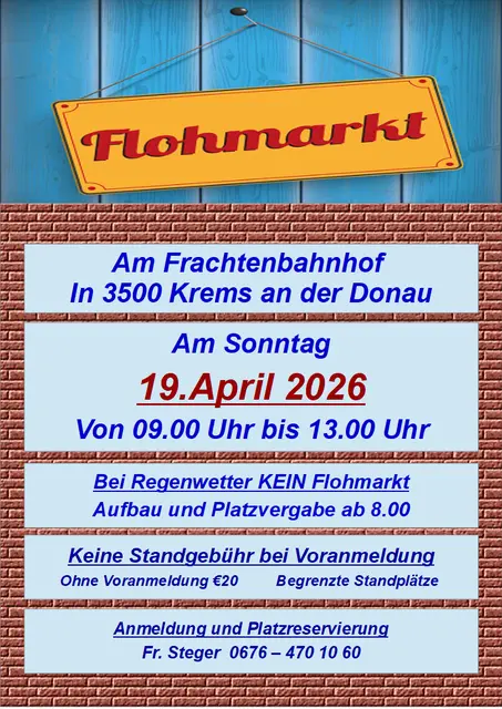 Flohmarkt - Am Frachtenbahnhof