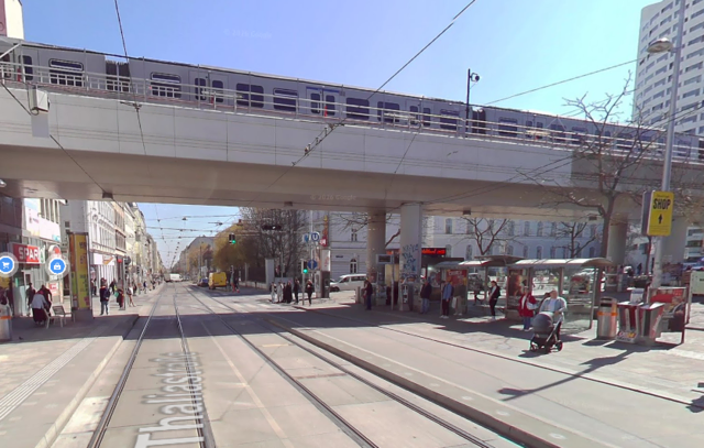 Rund um den Bahnhof Ottakring kam es zu einem Unfall mit zwei Verletzten. (Archiv) | Foto: Screenshot Google Maps