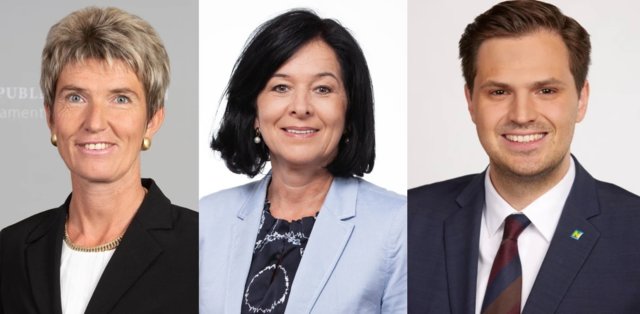 Nationalrätin Martina Diesner-Wais, Bundesrätin Margit Göll und Bundesrat Sebastian Stark. | Foto: VPNÖ, Parlamentsdirektion 