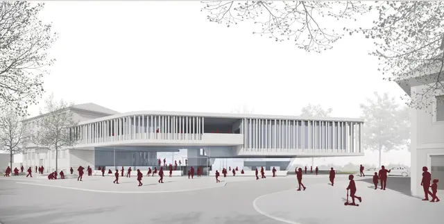 Das Siegerprojekt von der Hautpstraße aus gesehen. Rechts ist das Kaufhaus Kaubeck. | Foto: Grafik/Zgv
