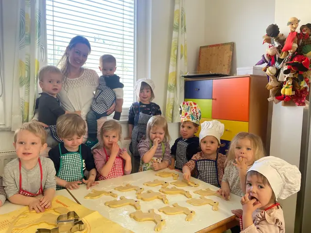 Kita-Kinder übten sich im Osterhasenbacken