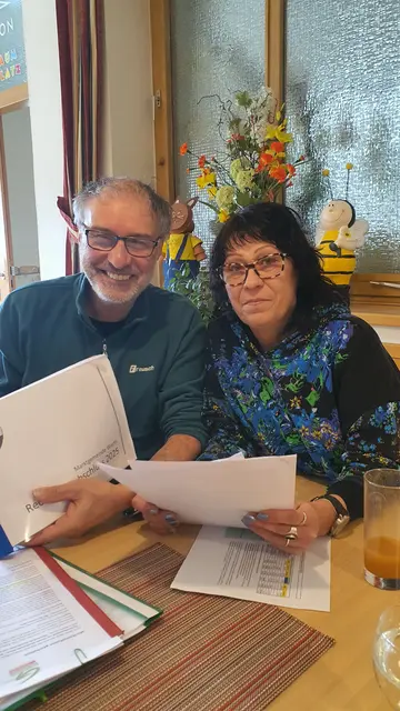 Josef Kerschbaumer (Grüne-Bezirkssprecher) und Grüne-Gemeinderätin Ingeborg Niang-Lechner. | Foto: Grüne Warth