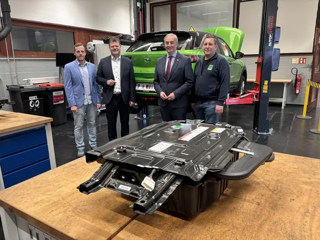 Christoph Brandauer, Johannes Zederbauer, Christian Moser und Georg Riesenhuber beim Presserundgang durch die WIFI NÖ Werkstätten. | Foto: Tanja Handlfinger