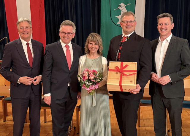 v.l.n.r.: Peter Kaiser, Andreas Scherwitzl, Sonya Feinig, Wolfram Ogris und Daniel Fellner | Foto: SPÖ Kärnten