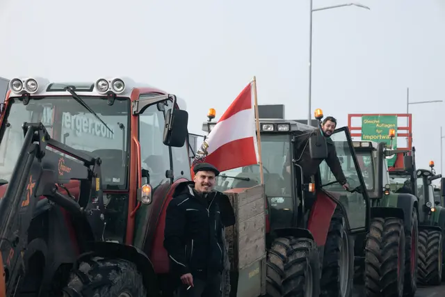 Am 1. April plant das Bündnis „Zukunft Landwirtschaft“ eine größere Traktorendemo vor dem Landwirtschaftsministerium sowie Parlament in Wien.  So sah es Anfang des Jahres im Nordburgenland aus. | Foto: Magdalena Gretsch