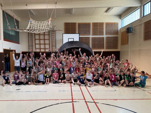 Große Freude an der Bewegung haben diese Kinder, die beim "Beweg Dich Schlau Championship“ in St. Marein im Mürztal mit dabei waren. | Foto: SV St. Marein-Lorenzen 