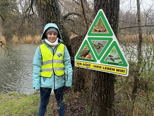 Betreut die Schutzstrecke in Gaaden: Bevor es in die Arbeit geht, nimmt sich Lehrerin Verena Eisenkölbl der Amphibien im Wienerwald an. | Foto: Hirss