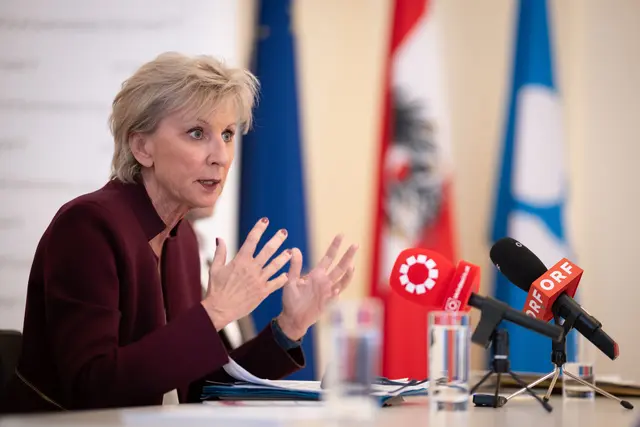 Volksanwältin Gaby Schwarz (ÖVP) präsentierte einen Bericht zur Versorgung psychisch kranker Menschen im Strafvollzug. | Foto: Volksanwaltschaft/Paul Gruber