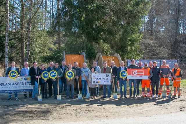 Glasfaser-Bauarbeiten in fünf Gemeinden sind gestartet