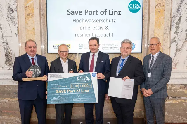 Hochwasserschutzprojekt „SAVE Port of Linz“ ausgezeichnet