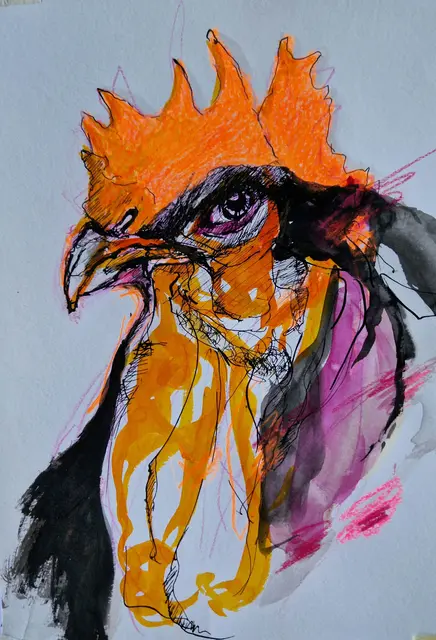 Tusche und Aquarellfarbe. | Foto: Doris Bergmann