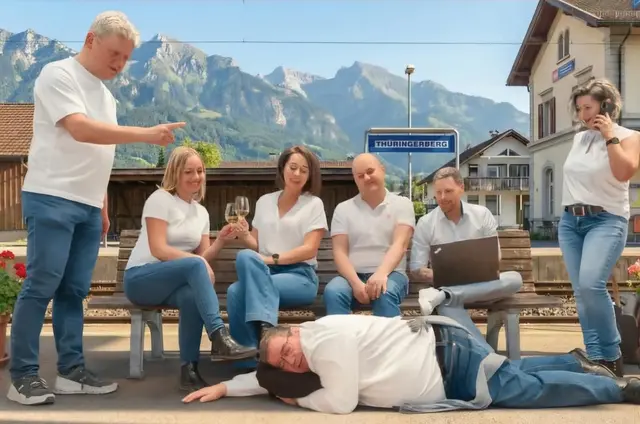 Foto: 30 Jahre Theatergruppe Thüringerberg spielt "witziges Nervenchaos" zum Jubiläum: "Es fährt ein Zug nach Irgendwo"