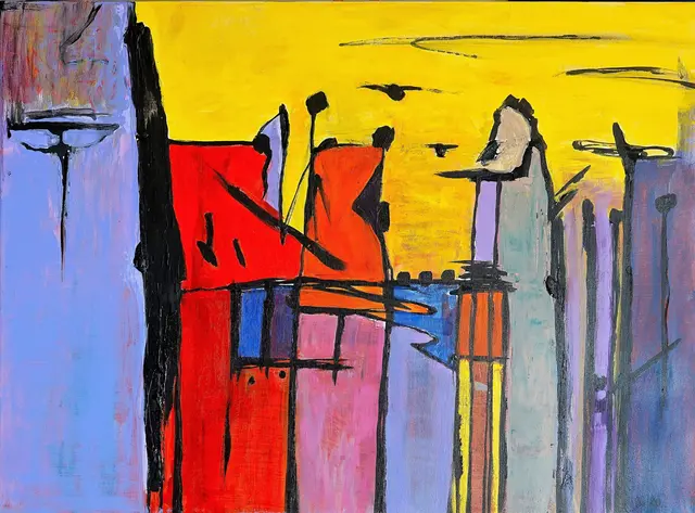 Künstlerin Vesna Divkovic, geboren in Bosnien-Herzegowina, wohnhaft in Mittersill, Titel vom Kunstwerk: "Ein Tag". Größe: 70 cm x 50 cm | Foto: Vesna Divkovic