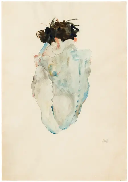 Tulln 1890 – 1918 Wien
Rückenakt, 1912
Aquarell, Bleistift auf Papier
44,7 x 30,5 cm | Foto: Ernst Ploil, Wien