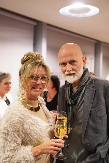 Anita Holzer stieß mit Franz Ballik an.
