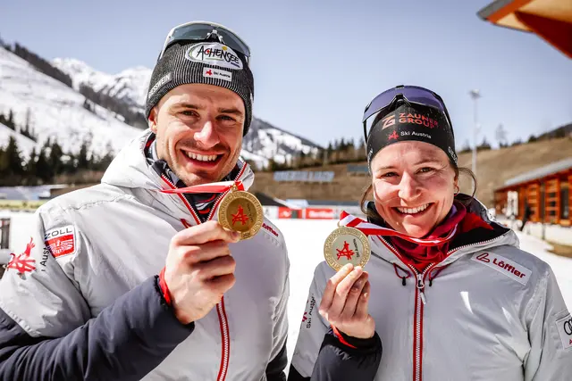 Die Staatsmeister: Benjamin Moser und Lisa Achleitner | Foto: Expa Pictures