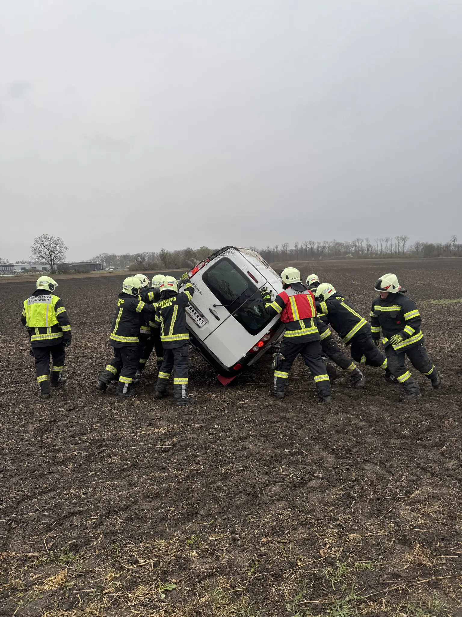 A blessing in disguise: Minibus overturns in a field, but the driver ...