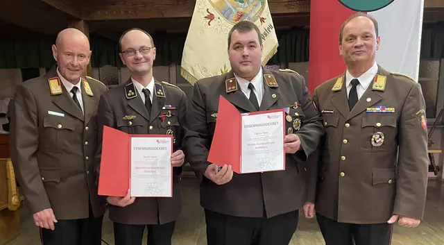 Von links: Thomas Wurmtödter, Stefan Hackl, Patrick Piber und Markus Diesenreither. | Foto: Edith Hinterkörner