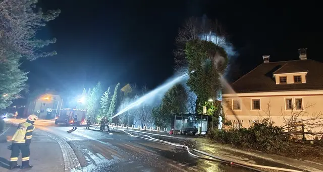 Ein Brand musste gelöscht werden. | Foto: Feuerwehr Teufenbach