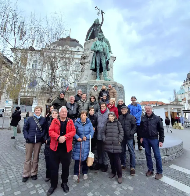 Rund 30 Bürgerinnen und Bürgern aus Obervellach unternhamen eine eindrucksvolle Kulturreise in die slowenische Partnerstadt Škofja Loka. | Foto: Marktgemeinde Obervellach