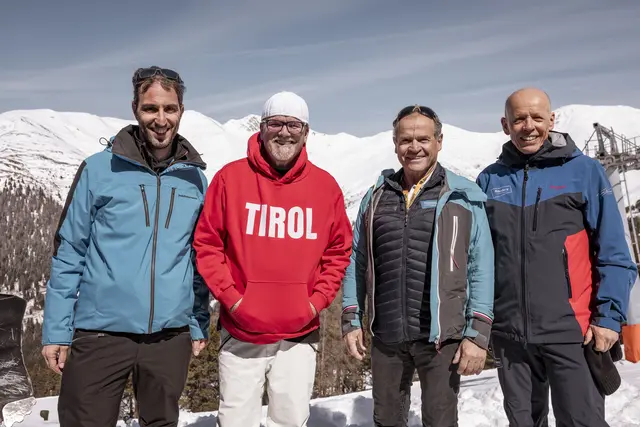 Bgm. Helmut Spöttl, DJ Ötzi, Armin Falkner und Hartmann Ploner. | Foto: RudiWyhlidal