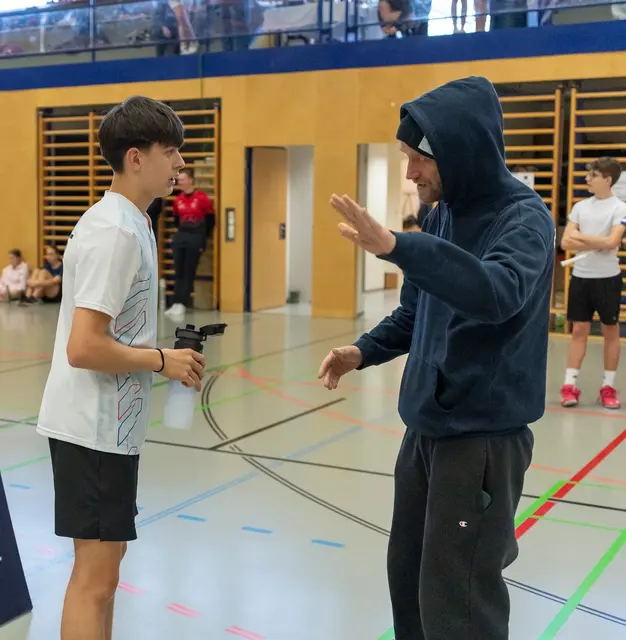 Badminton-Trainer Göran Schwack (rechts) ist 43 Jahre alt und lebt in Braunau. | Foto: Sportunion Braunau/Schwack