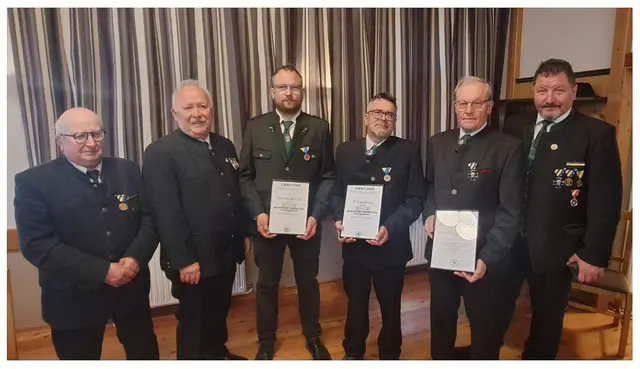 Kameradschaftsbund Eibesthal ehrt engagierte Mitglieder