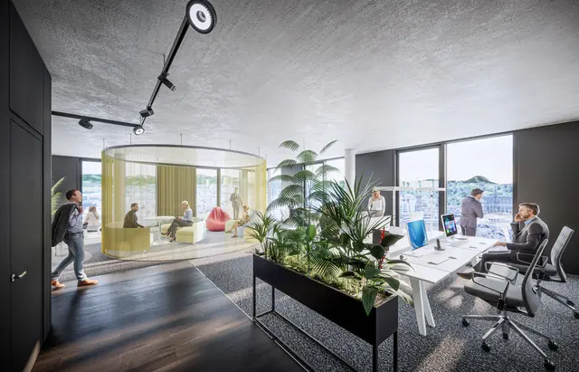 Großzügige, lichtdurchflutete Räume, flexible Grundrisse und eine hochwertige Ausstattung schaffen eine moderne Arbeitswelt. | Foto: Zechner und Zechner-Flenreisz