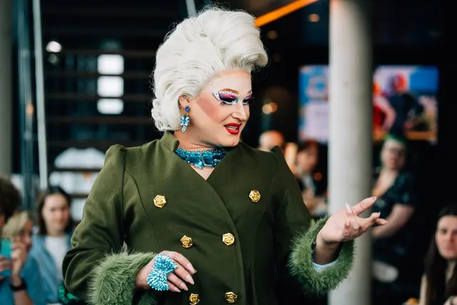 Die Salzburger Dragqueen Gigi La Pajette bei ihren "Brunching Divas" im März.  | Foto: Georg Kritsch